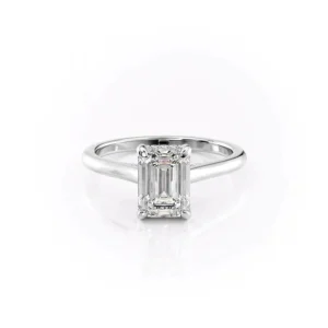 Emerald Solitaire Hidden Halo Cathedral