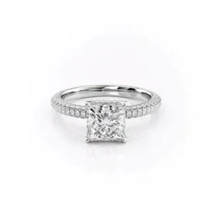 Princess Solitaire Hidden Halo Micropavé
