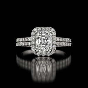 Asscher Halo Double Pave Band Nº1
