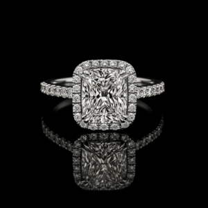 Asscher Halo Pave Band Nº1