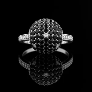 Black And White Diamond Disco Ring Nº15