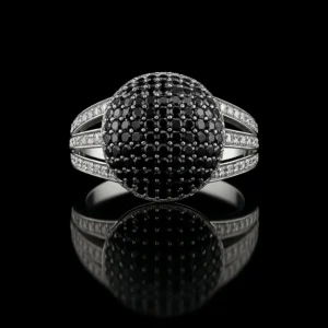 Black And White Diamond Disco Ring Nº7