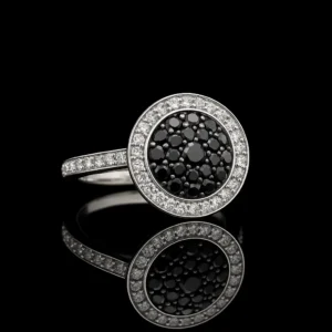 Black And White Diamond Sphere Ring Nº3