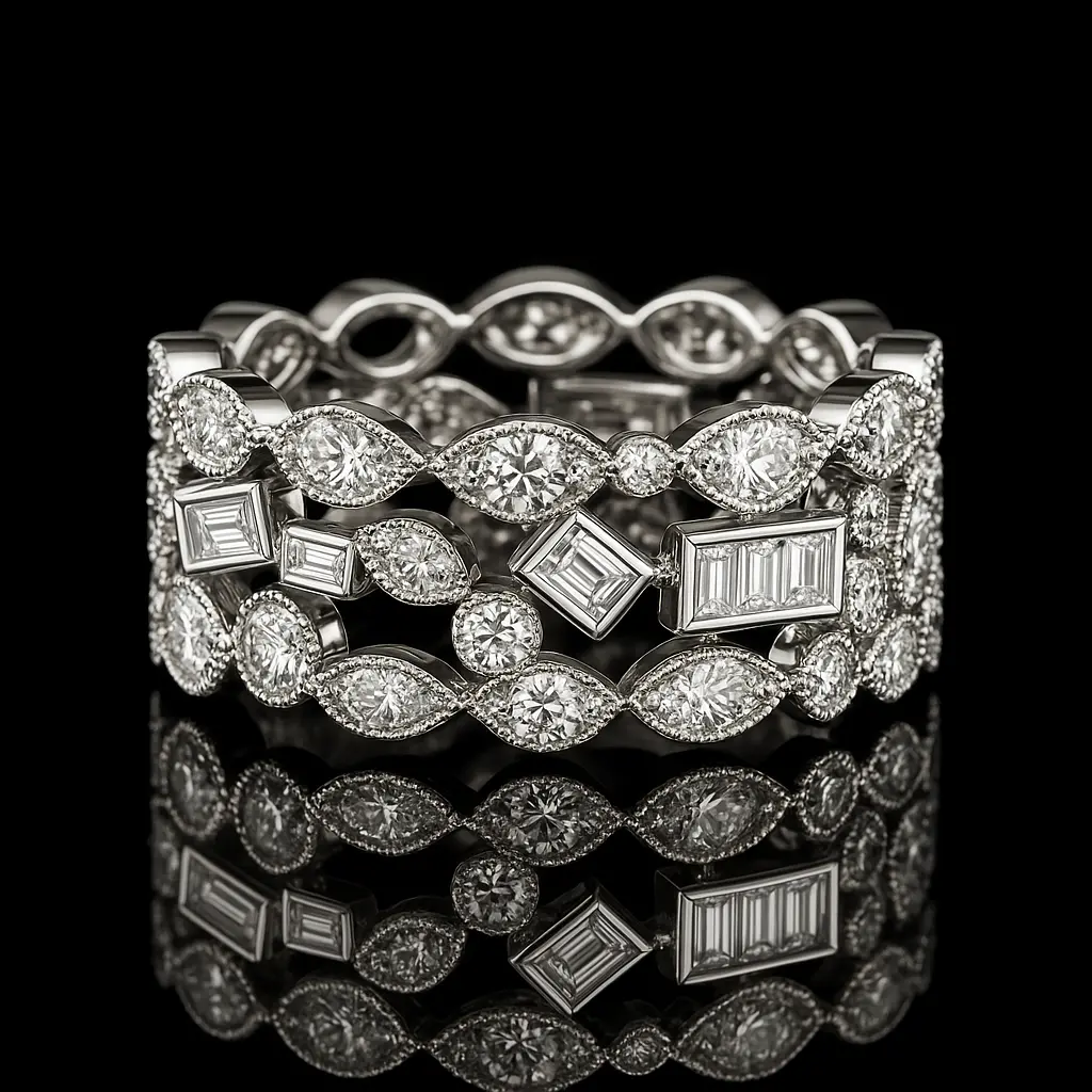 Pizzo Tessuto Lace Diamond Ring Nº8